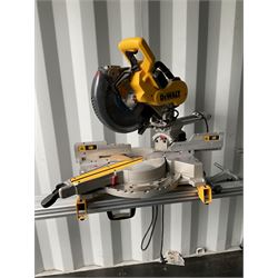 DeWalt DW717XPS, chop saw with table and extenders cut depth max 89cm - THIS LOT IS TO BE COLLECTED BY APPOINTMENT FROM DUGGLEBY STORAGE, GREAT HILL, EASTFIELD, SCARBOROUGH, YO11 3TX