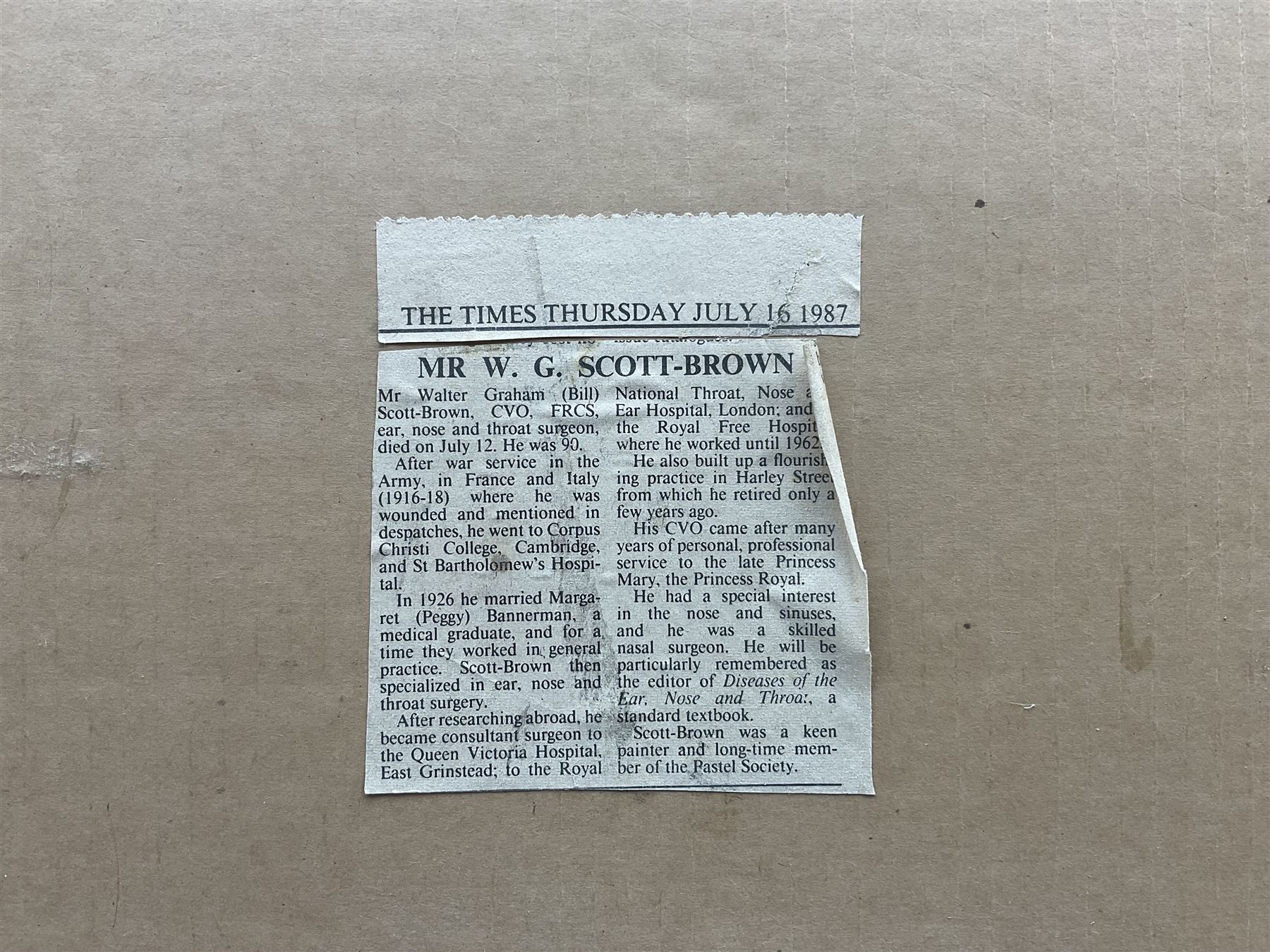 Walter Graham Scott-Brown (British 1887-1987): View Across the Thames, pastel signed in pencil 36cm x 54cm