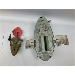 Star Wars - thirteen early 1980s vehicles/equipment including X-Wing Fighter; Snowspeeder; Slave 1 (Boba Fett's Spaceship); Scout Walker C7; Mobile Laser Cannon; Tripod Laser Cannon; Speeder Bike; Radar laser Cannon; two Vehicle Maintenance Energisers etc; all unboxed (13)