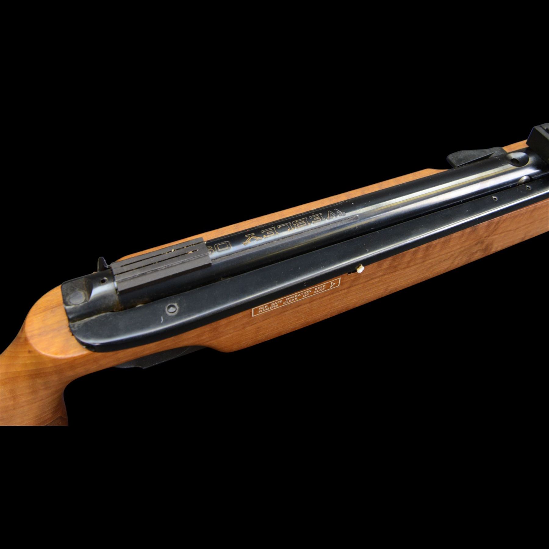 Webley Osprey .177 side-lever air rifle, 18 inch barrel with adjustable sights, serial number 4464, overall L109cm
