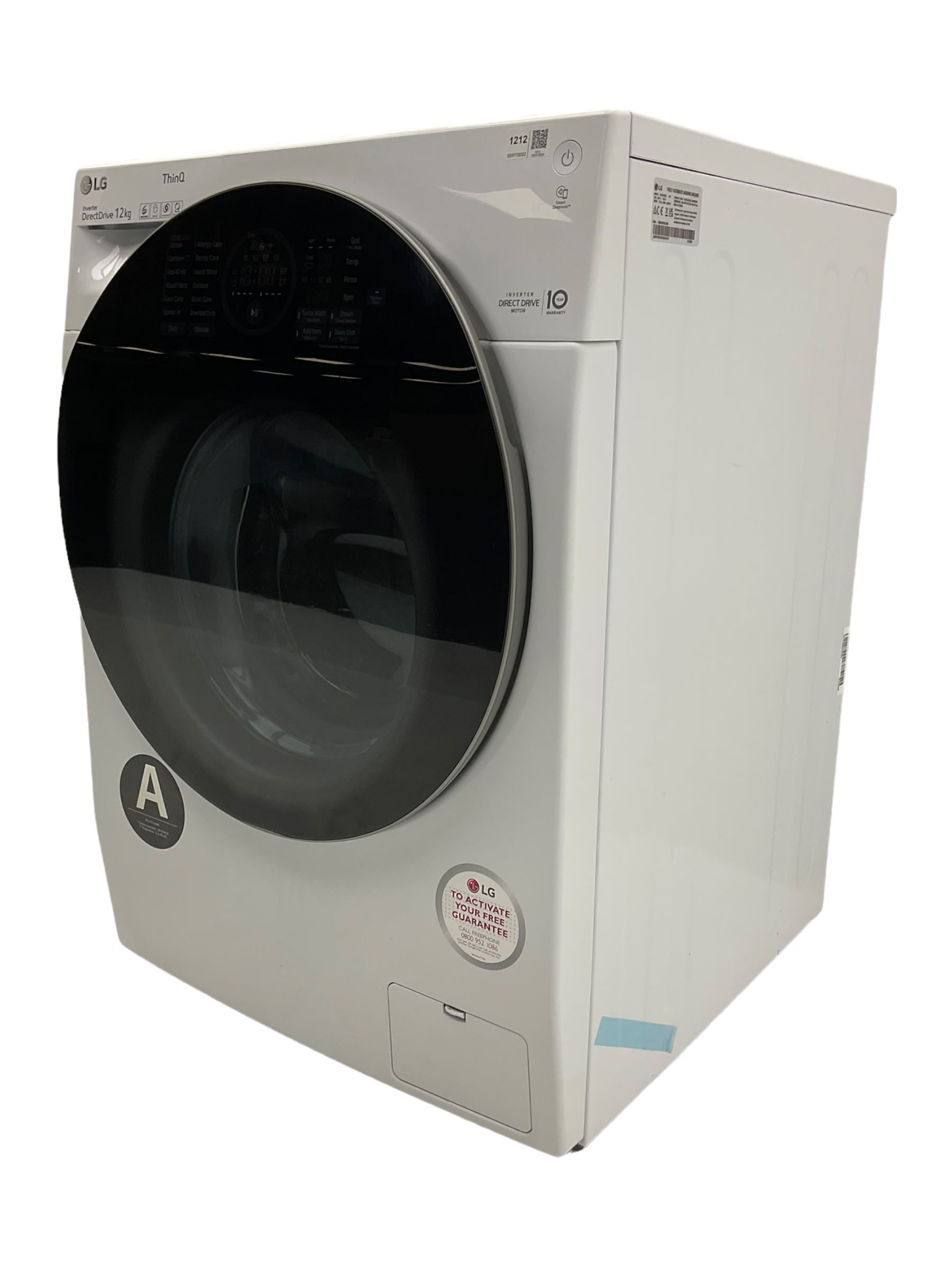 LG ThinQ FH4G1BCS2 Direct Drive12kg washing machine with turbo wash
