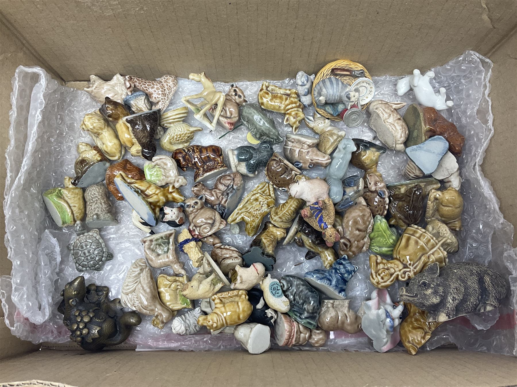 Large collection of Wade Whimsies and other similar animal figures 