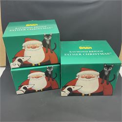 Three Coalport Characters Raymond Briggs Father Christmas figures, comprising Wheres the Chimney, Almost There and All Home Made, all with certificates and original boxes