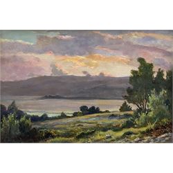 Ernest Higgins Rigg (Staithes Group 1868-1947): Evening Sunset, oil on canvas signed 30cm x 46cm
Provenance: private collection; with Simon Wood, Brockfield Hall York; direct from the artist's family 