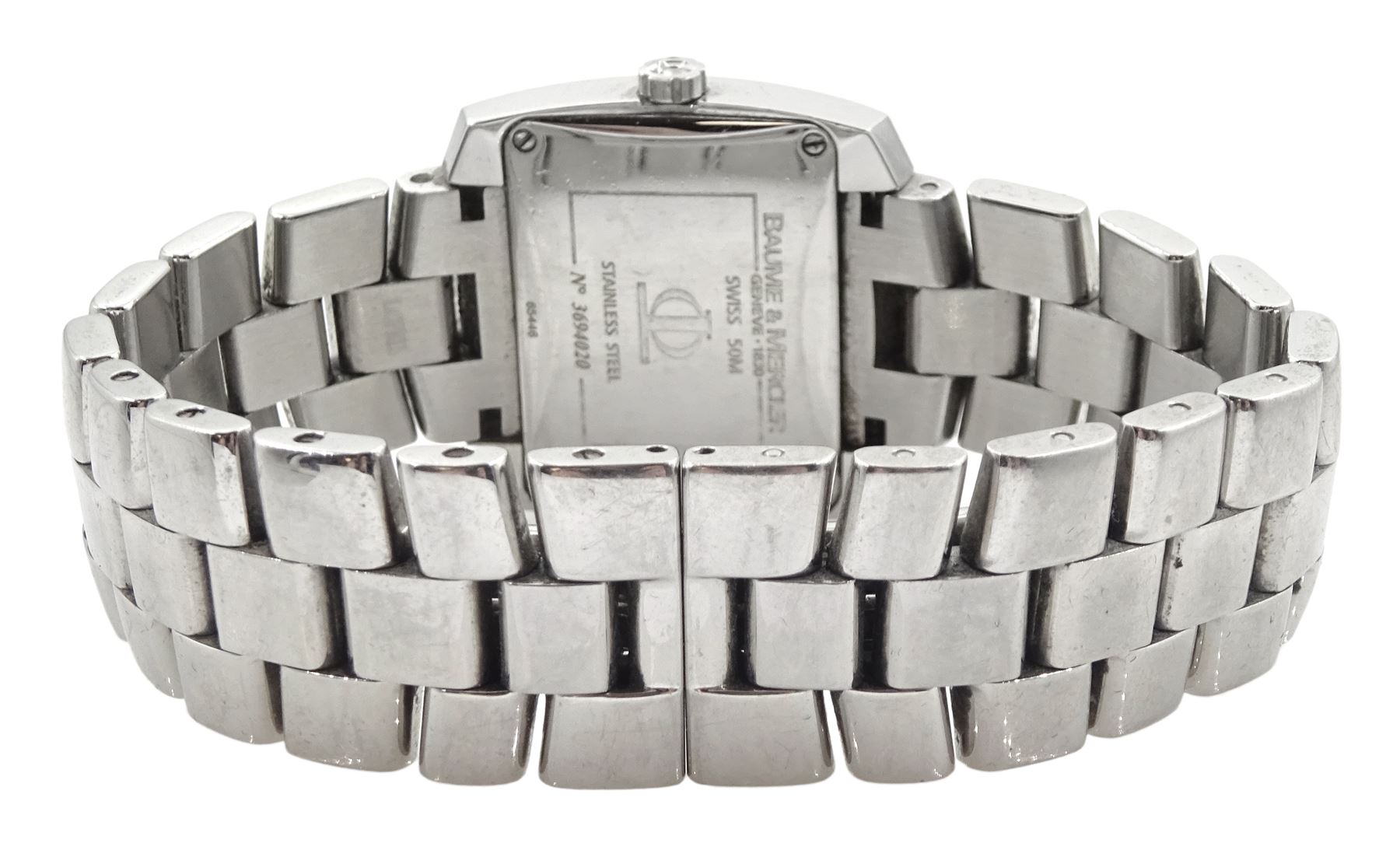 Baume & Mercier Hampton Spirit ladies stainless steel quartz wristwatch, No. 65446, boxed