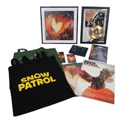 Snow Patrol memorabilia, including 'The Forest is the Path' book, art card and CD cover th...