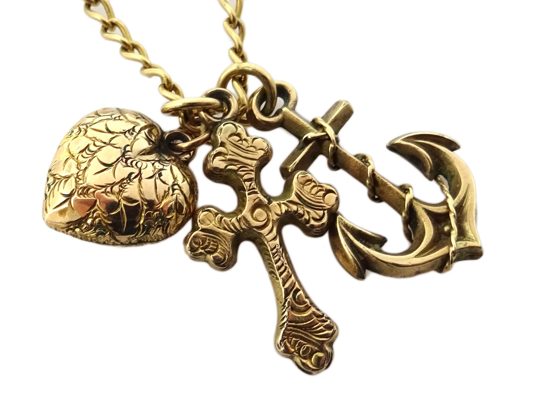 18ct gold chain necklace stamped 750 with three hollow