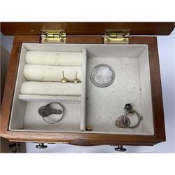 Silver jewellery including St Johns Ambulance medal, tiger's eye necklace, identity bracelet, etc, together with Festival of Britain powder compact, Ippag dice lighter, Win International lighter, Victorian and later costume jewellery and wristwatches