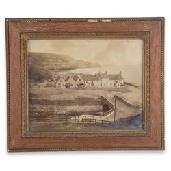 After Frank Meadow Sutcliffe (British 1853-1941): 'Pier Road Whitby', photographic print with facsimile signature 34cm x 44cm; 'Sandsend from the Railway', 19th/early 20th century photograph pub. Poulton No.A.2237, 14cm x 18cm (2) 