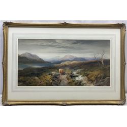 Thomas Miles Richardson Jnr. (British 1813-1890): 'Looking up Glen Strae - Loch Awe', watercolour signed and dated 1881, original title label verso 33cm x 64cm 
Provenance: private collection, purchased Christie's London 3rd September 2013 Lot 435 