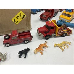 Corgi - small collection of unboxed and playworn Chipperfield's Circus vehicles; and a quantity of die-cast buses by various makers including Dinky, , Corgi, Lledo, Rio etc; some boxed