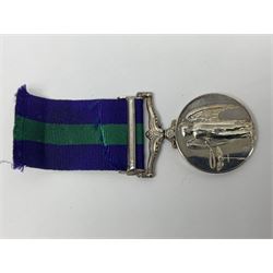 ERII General Service Medal with Canal Zone clasp awarded to 22499602 Pte S G Glover RAMC; with ribbon in box