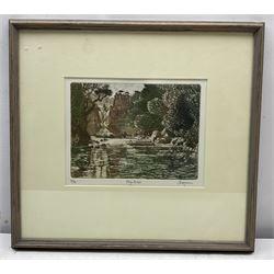John Degnan (Northern British 1947-): 'Fryup Dale' North Yorkshire; 'Stout Steps'; 'High Force' and 'Court Yard', four etchings signed titled and numbered 39/100, 26/100, 16/25 and AP 4, max 23cm x 17cm (4)