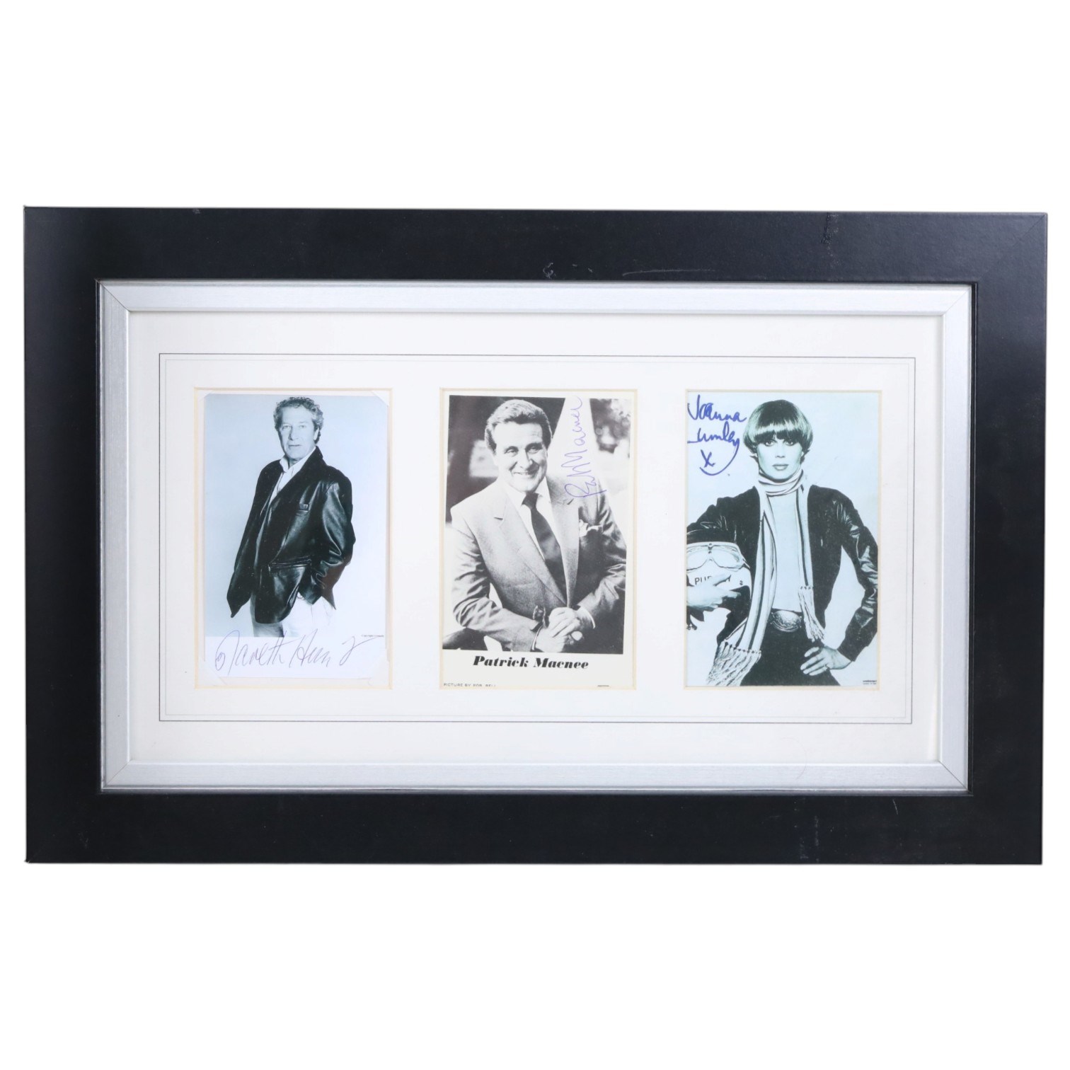 Signed TV photographs, including Young Ones montage, Fawlty Towers, New Avengers, Tom Baker, Shane Rimmer (Scott Tracy), One Foot in the Grave, etc, all framed