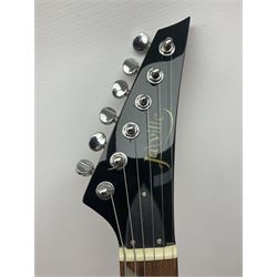 Jaxville X-Factor six-string electric guitar with three-tone X-shaped body L116cm overall.