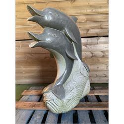 Large Granite dolphin sculpture  - THIS LOT IS TO BE COLLECTED BY APPOINTMENT FROM DUGGLEBY STORAGE, GREAT HILL, EASTFIELD, SCARBOROUGH, YO11 3TX