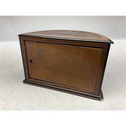 Edwardian desk tidy with hidden revolving compartment, H11.5cm
