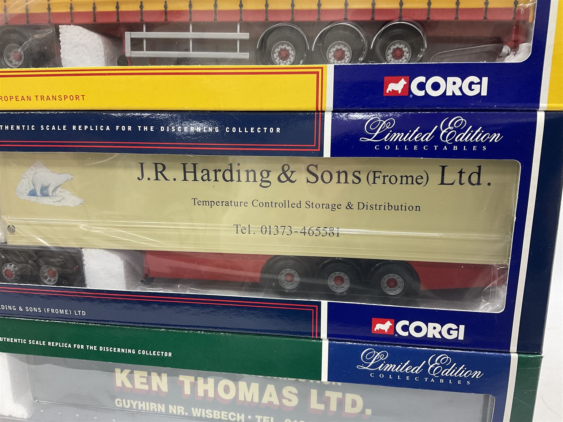 Corgi - three limited edition 1:50 scale heavy haulage vehicles