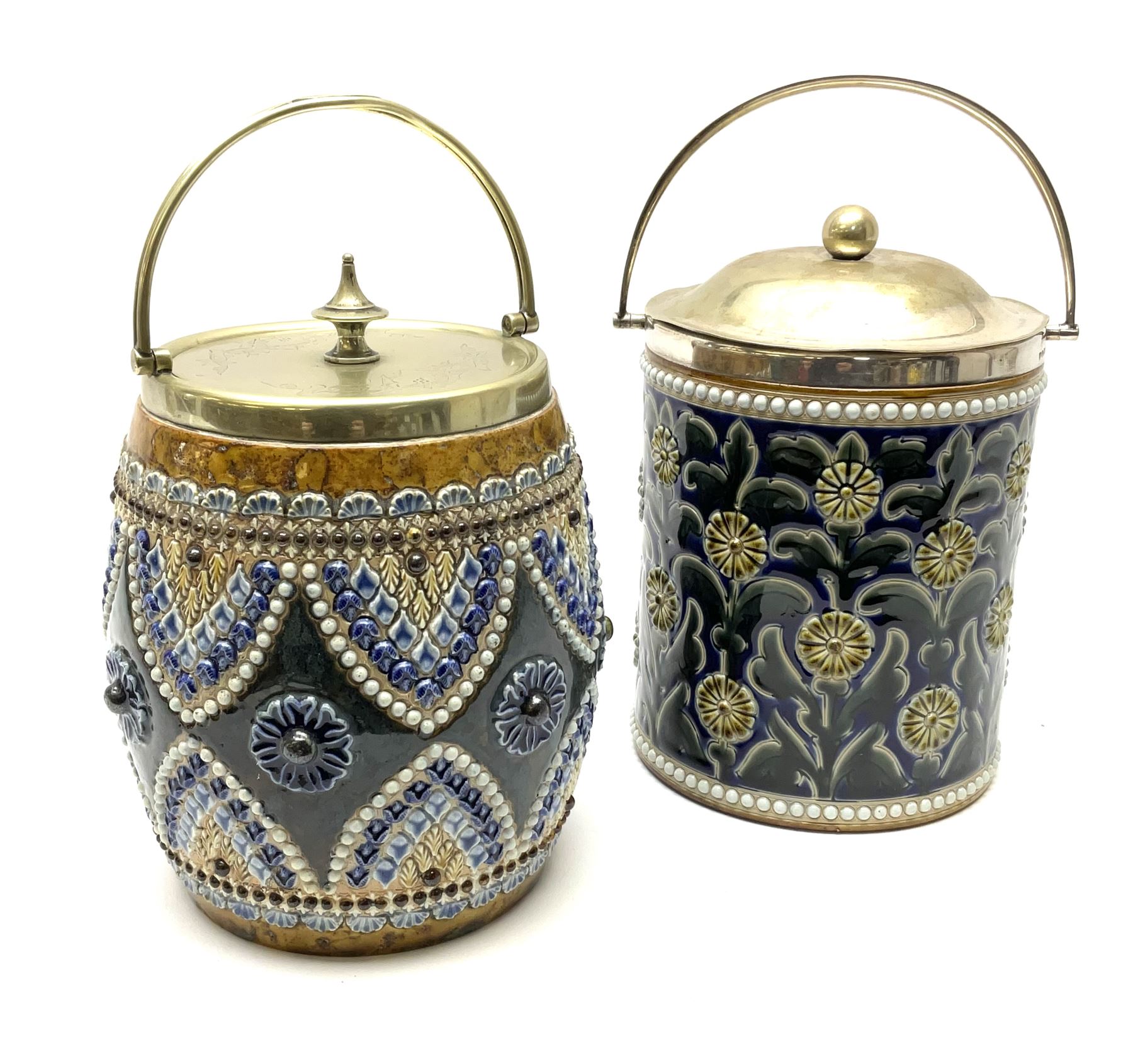 doulton lambeth tobacco jar A 19th century Doulton Lambeth stoneware tobacco jar with a silver plate  lid | Antiques, Collectables, Ceramics & Small Lots