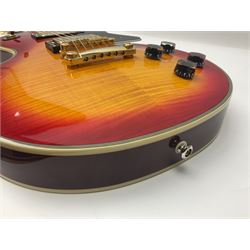 Epiphone Gibson Les Paul electric guitar c2004 with red sunburst finish, serial no.U02030418; L100cm; in fitted hard case