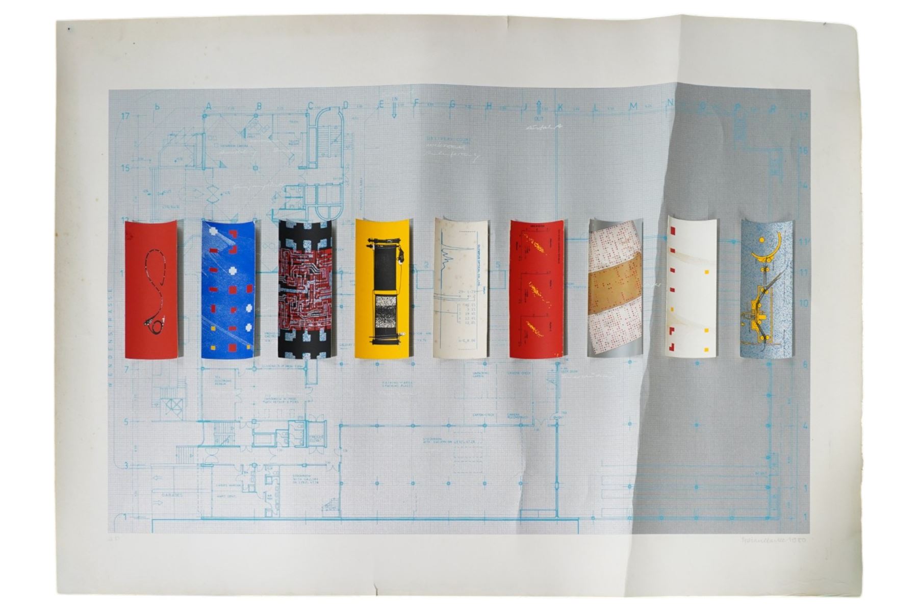 Sir Brian Clarke (British 1953-2025): 'After Densitometry', limited edition artist's proof screenprint signed and dated 1980 in pencil 58cm x 93cm (unframed)
Notes: Clarke was an architectural artist born in Lancashire. This work was commissioned to mark the opening of the optics manufacturer Olympus European headquarters in Hamburg.