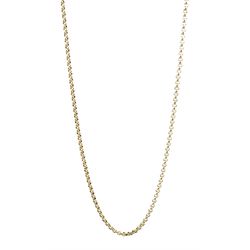 9ct gold rolo link chain necklace, hallmarked