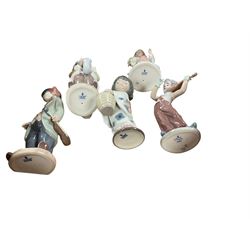 Five Lladro figures, including 5471, 5472, 5217 etc