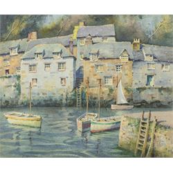 James Marshall Heseldin (British 1887-1969): Cornish Harbour, watercolour signed 21cm x 25cm