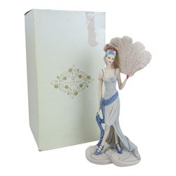 Coalport Roaring Twenties figure 'Sadie', boxed, Minton Brocade plate, wooden box with key, commemorative coins and other collectables