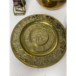 Hornsea Studio Craft planter, freestanding brass ashtray and a collection of other ceramics and collectables