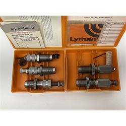 Two sets of reloading dies by Lyman comprising .303 British and  .44 Magnum; both in original boxes with paperwork
