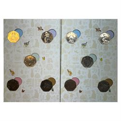 Mostly Commemorative Queen Elizabeth II coins, including various brilliant uncirculated fifty pence pieces in packs, DateStamp capsules containing commemoratives with 2016 'Shakespeare' two pounds, 2016 'The First World War', 2016 'EIIR 90' five pounds etc