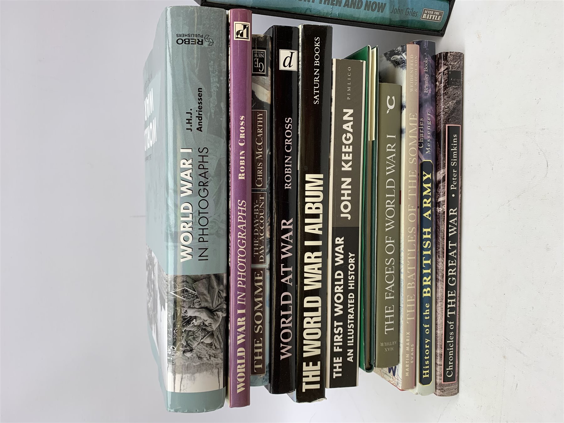 Nineteen modern books including The Western Front Experience by Gary Sheffield in slip case, boxed set of three on WW1 etc; together with a boxed set of 20th Century Warfare CD-ROMS etc