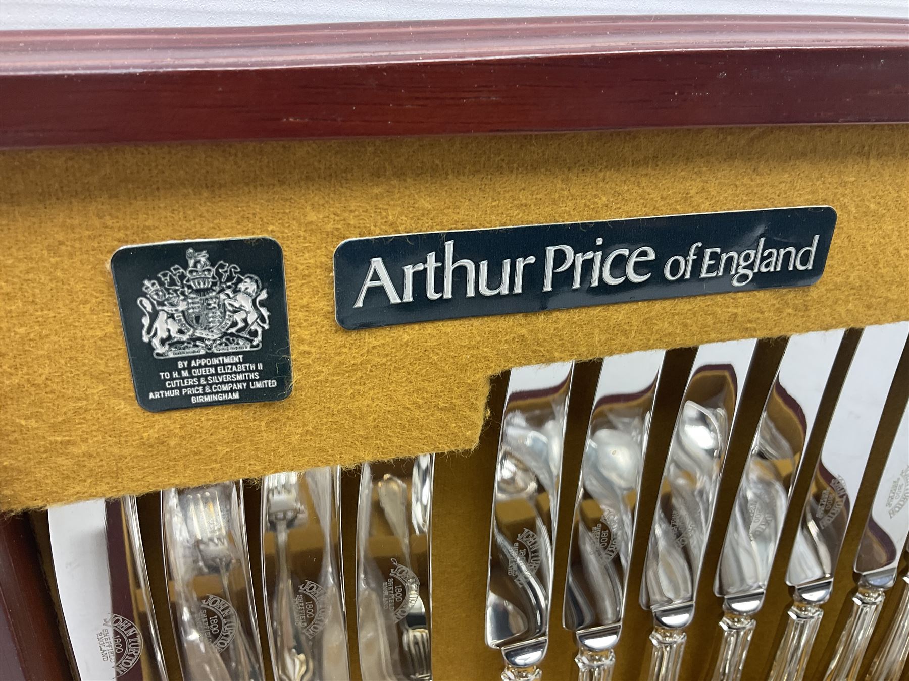 Canteen of Arthur Price Sheffield cutler, for eight