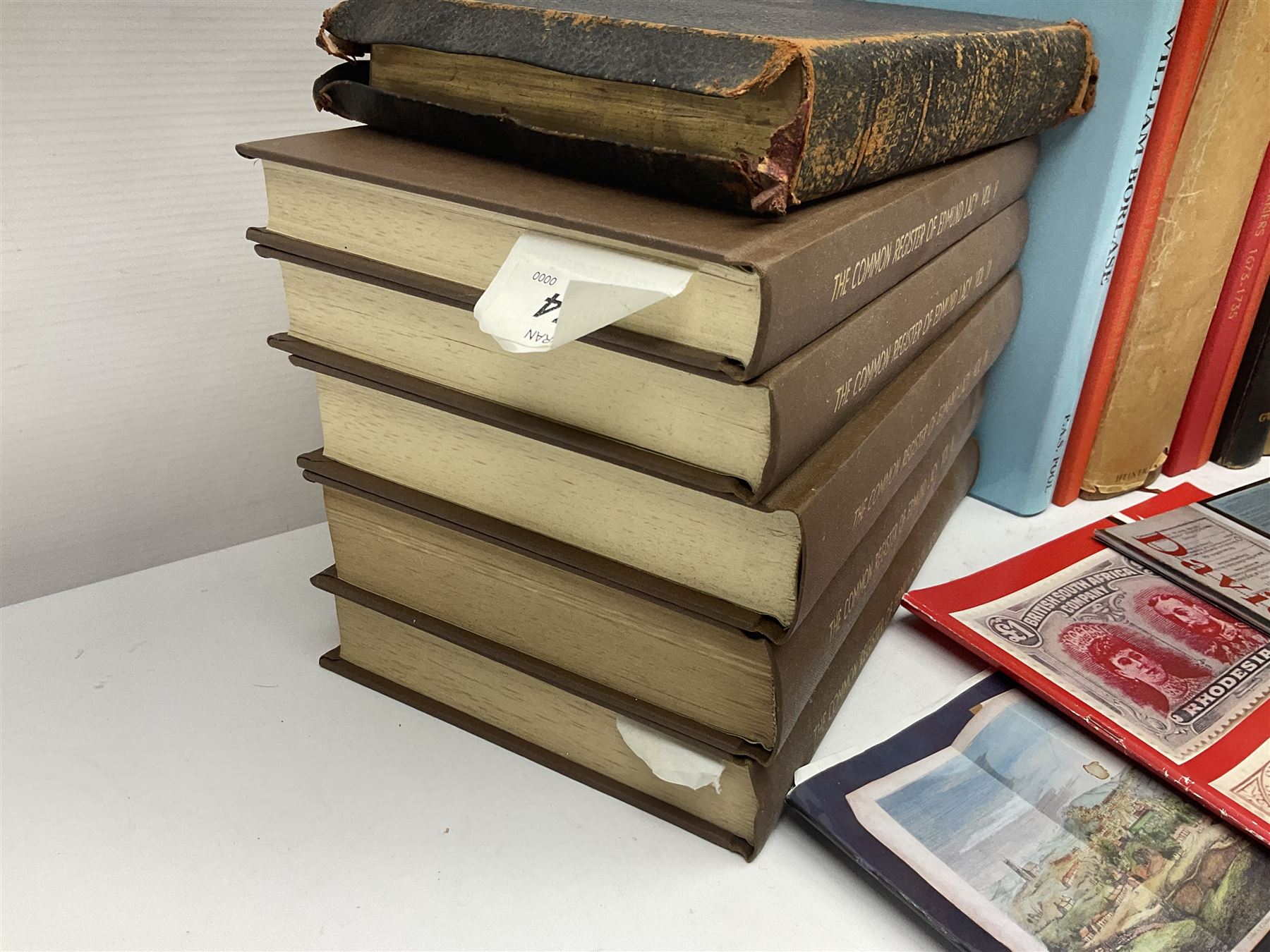 Collection of books, to include four 1920s Great Western Railway publications on Abbeys, Castles and Cathedrals, including three hardback examples, together with The Bible Designed to be Read as Literature, The Register of Edmund Lacy Bishop of Exeter 1420-1455 Vols 1-5, Laura Knight by Janet Dunbar, A Calendar of Cornish Glebe Terriers 1673-1735, The Parliamentary Survey of the Duchy of Cornwall Parts 1 and 2 and two Bradburys Hallmarks books