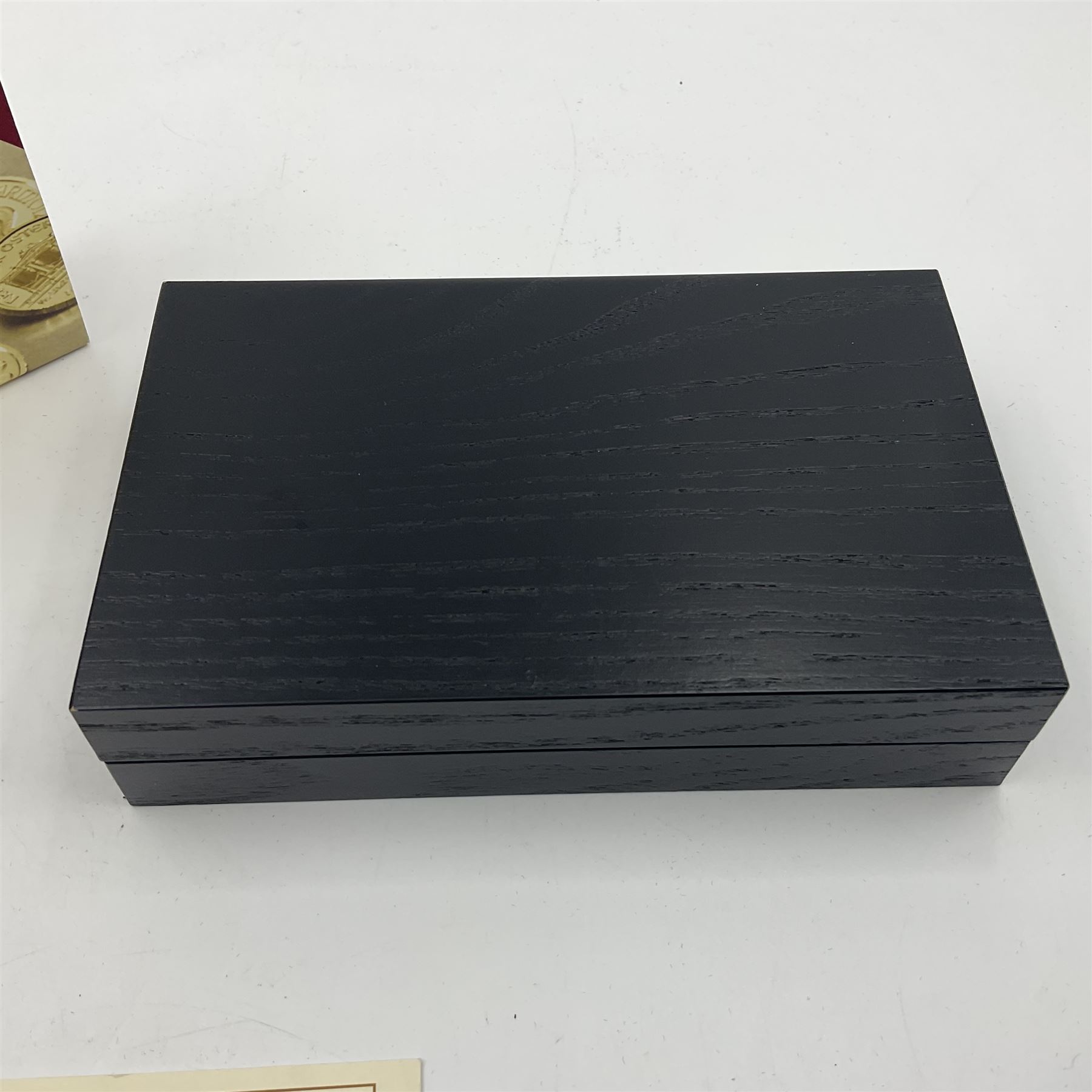 Austria 2014 gold proof two coin set, comprising one ounce fine gold one-hundred Euro and quarter ounce fine gold twenty-five Euro coins, cased with certificate