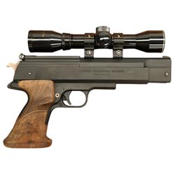 Weihrauch HW75 - .177 Pellet Pneumatic air pistol, Nikko Stirling 2.5x32 pistol scope, boxed in a flight case with paper targets