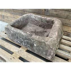19th century rectangular stone trough 