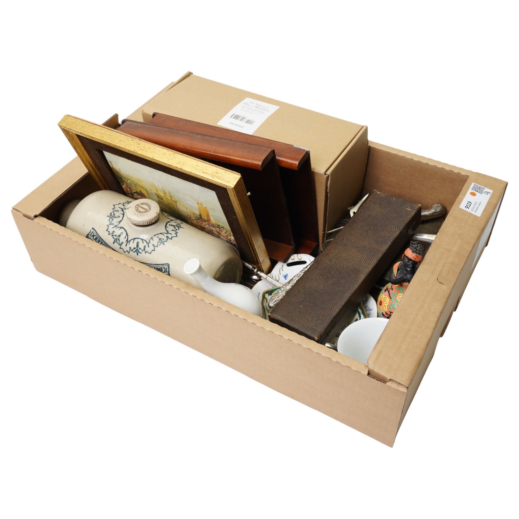 The World of Peter Rabbit Beatrix Potter complete collection, Doultons Improved Foot Warmer, Coalport William Turner plaque, small quantity of silver plate and silver, etc