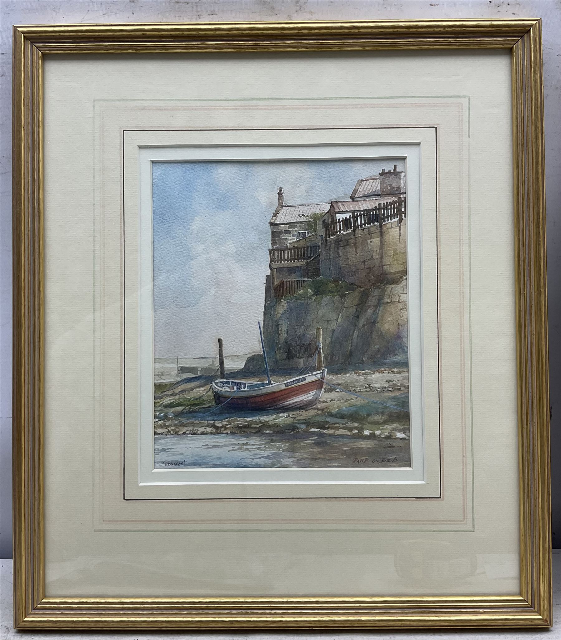 David C Bell (British 1950-): 'Staithes', two watercolours signed and titled, 22cm x 18cm and 17cm x 26cm (2)