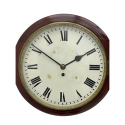 Single fusee wall clock c1910, with a 12
