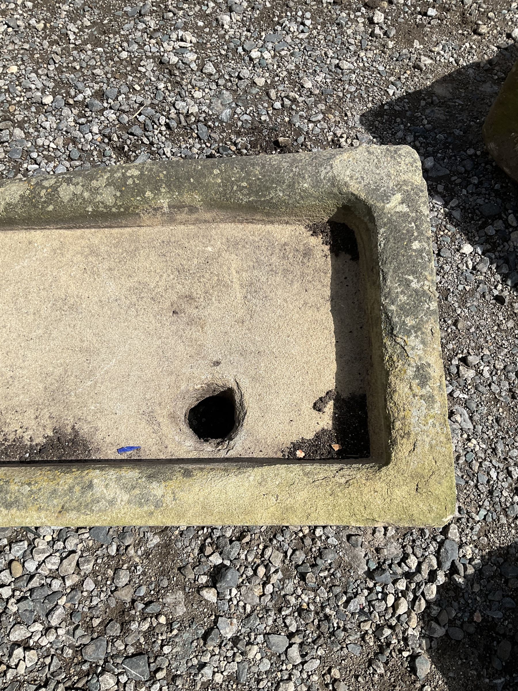 Three small shallow stone troughs various sizes  - THIS LOT IS TO BE COLLECTED BY APPOINTMENT FROM DUGGLEBY STORAGE, GREAT HILL, EASTFIELD, SCARBOROUGH, YO11 3TX