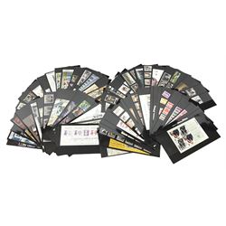 Queen Elizabeth II mint decimal stamps, housed on stock cards, face value of usable postage approximately 350 GBP