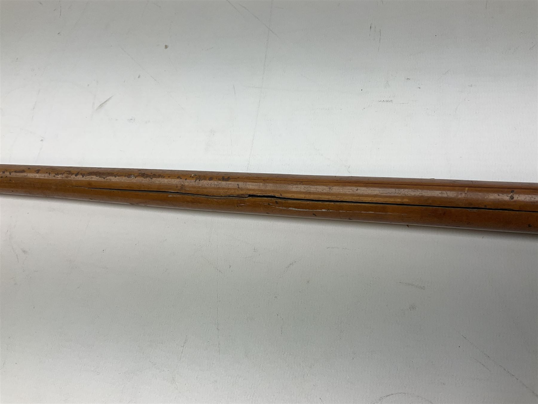 Late 19th/early 20th century sword stick/walking cane with 38cm fullered steel blade 85cm overall