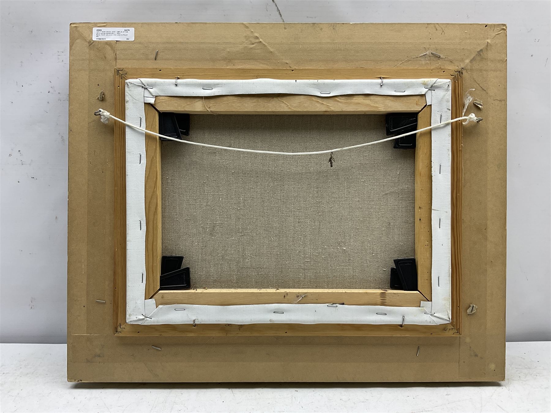 John F Smith (British 1934-): Still Life of Fruit, oil on canvas signed 29cm x 39cm
Notes: Smith was a porcelain artist for Royal Worcester between 1950-1971