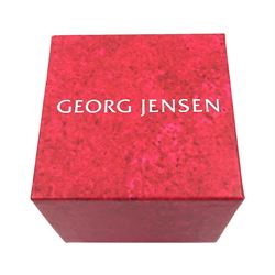 Silver devoted hearts ring by Regitze Overgaard for Georg Jensen, No 262, boxed