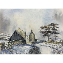 John Freeman (British 1942-): 'Farndale', watercolour and ink signed titled and dated '92, 24cm x 23cm