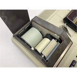 Four 1970s Sinclair electronic calculators - Cambridge in hard case with booklet; Scientific Programmable with Program Library and booklet; Scientific in hard case; and Oxford 300 in soft case with booklet; together with Texas PC-100 SR56 programmable slide-rule calculator on base station with readout, two booklets, keys and cover, serial no.9103093