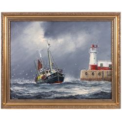 Jack Rigg (British 1927-2023): 'Cornishman', oil on canvas board signed, titled and dated 1985 verso, 34cm x 44cm