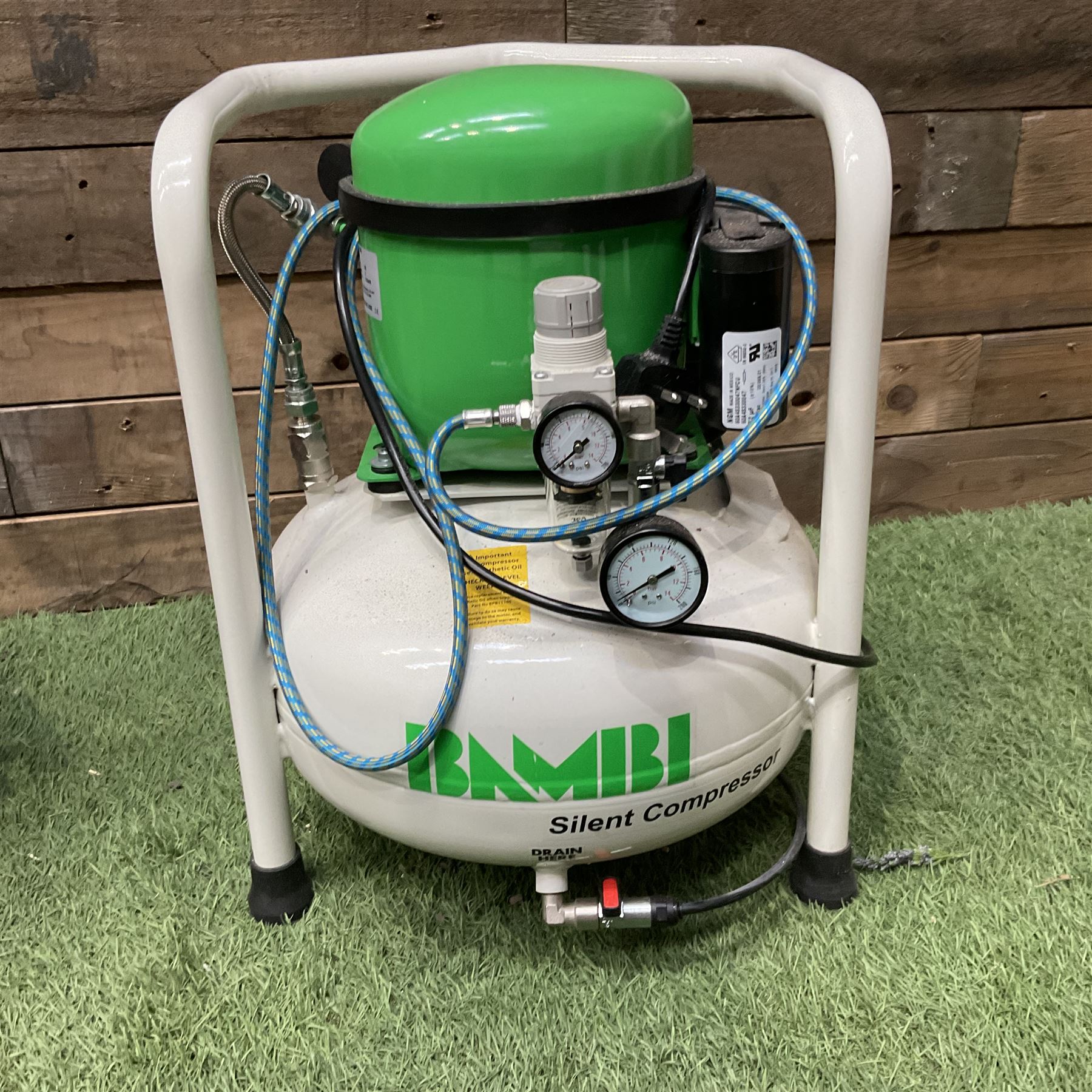 Pair of Berlan and Bambi air compressors - THIS LOT IS TO BE COLLECTED BY APPOINTMENT FROM DUGGLEBY STORAGE, GREAT HILL, EASTFIELD, SCARBOROUGH, YO11 3TX